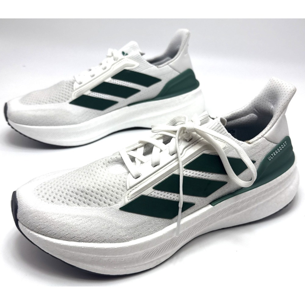 Adidas Ultraboost 5X Running Shoes Mens Size 9 White Collegiate Green JH7248